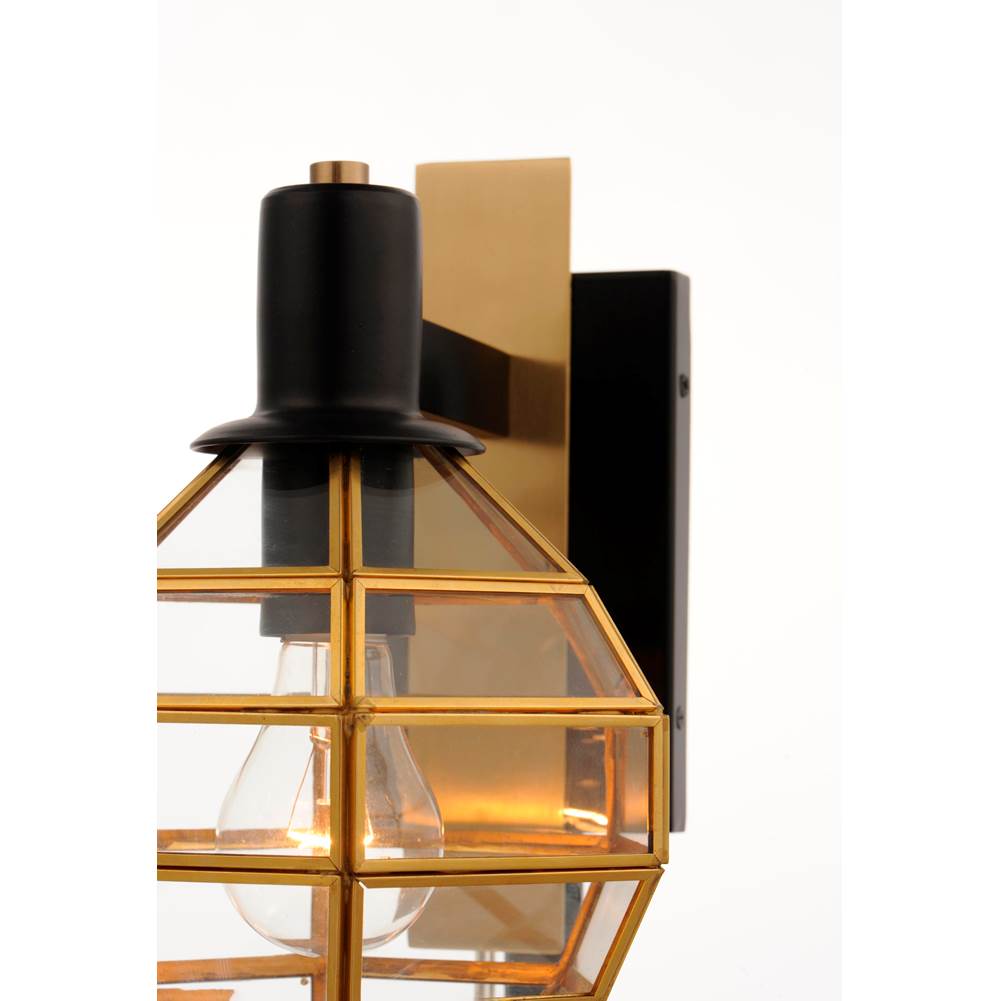 Maxim Lighting 11543BKBUB Black,Burnished Brass Heirloom 1-light Outdoor Wall Image 2