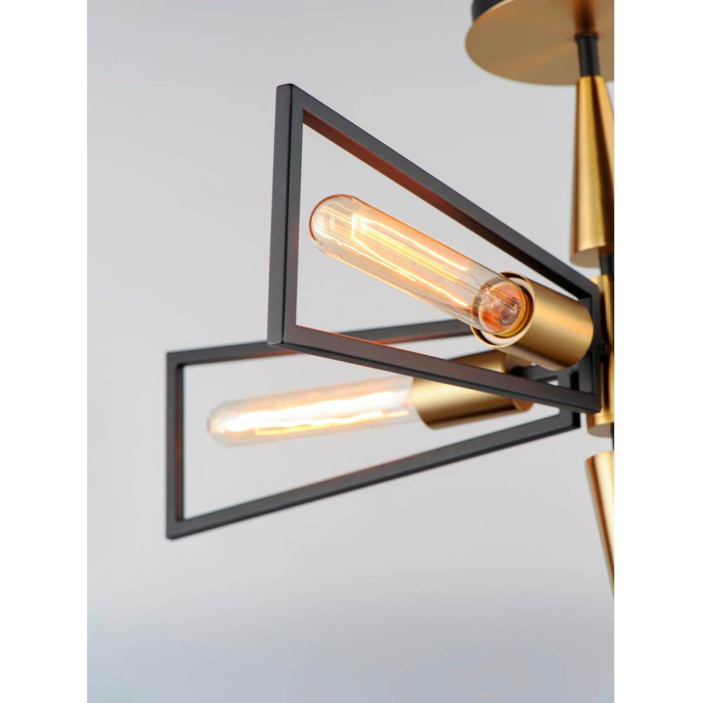Maxim Lighting 11650BKSBR  Wings 4-light Flush Mount Image 2