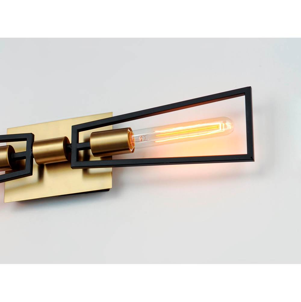 Maxim Lighting 11652BKSBR  Wings 2-light Wall Sconce Image 2