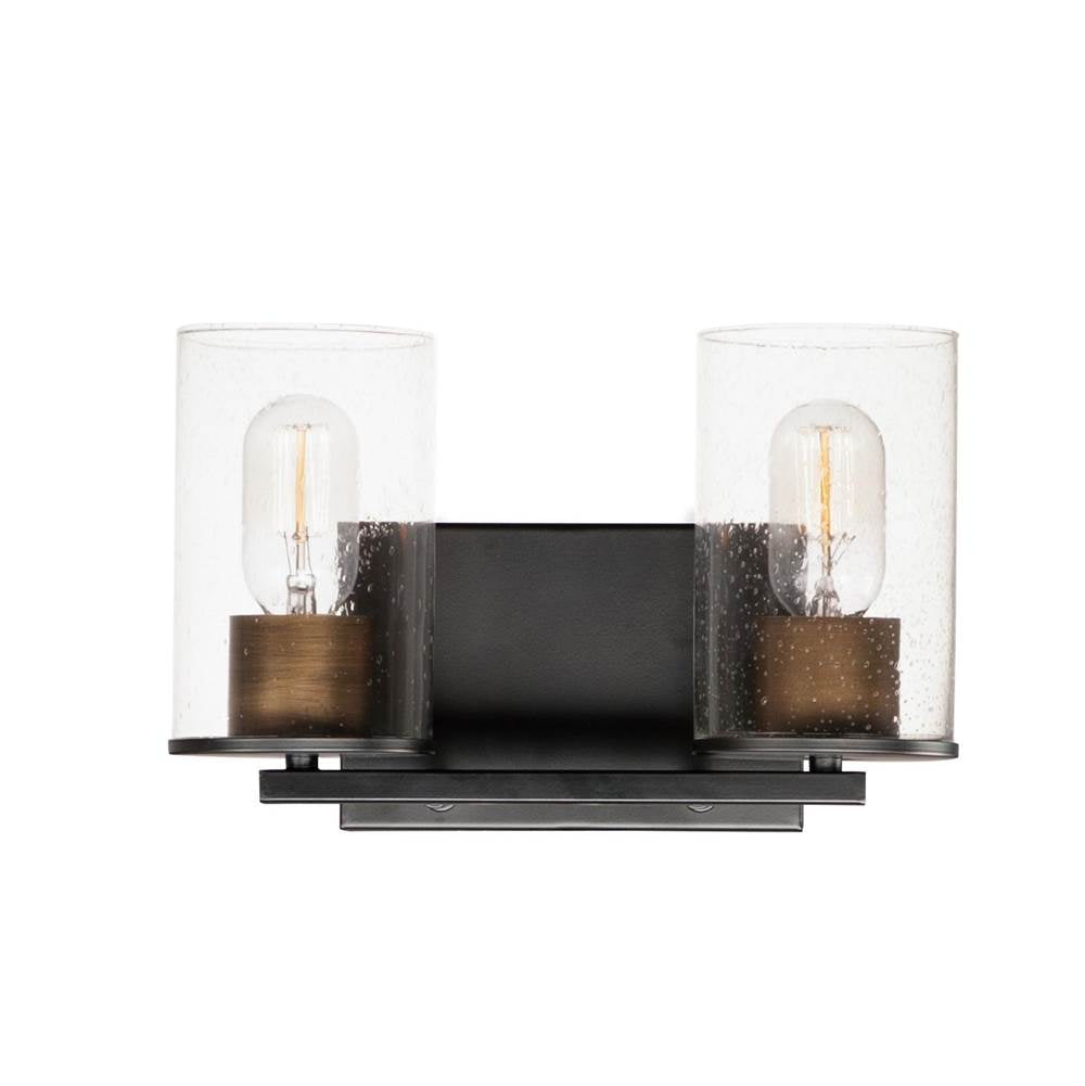 Maxim Lighting 11842CDABBK Antique Brass,Black Sleek 2-light Bath Vanity Image 1