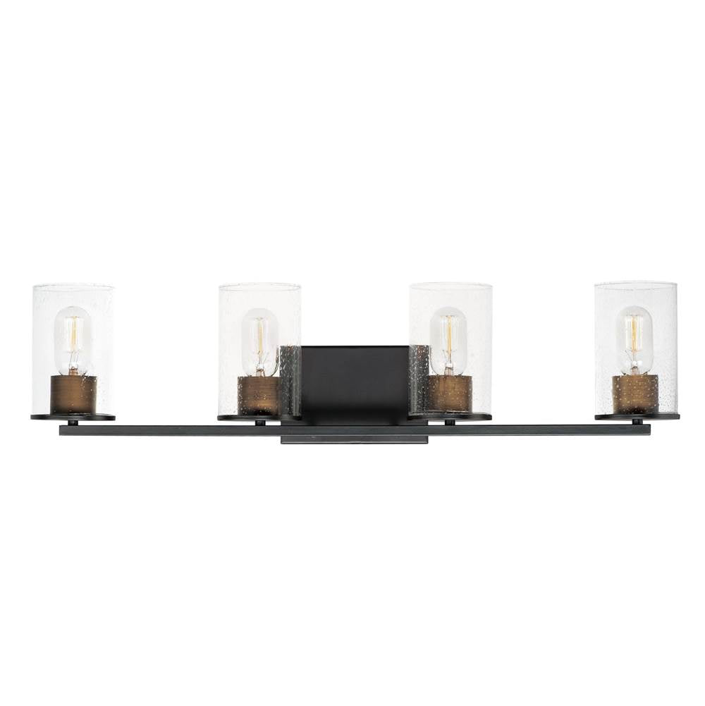 Maxim Lighting 11844CDABBK Antique Brass,Black Sleek 4-light Bath Vanity Image 1