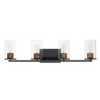 Maxim Lighting 11844CDABBK Antique Brass,Black Sleek 4-light Bath Vanity Image 1