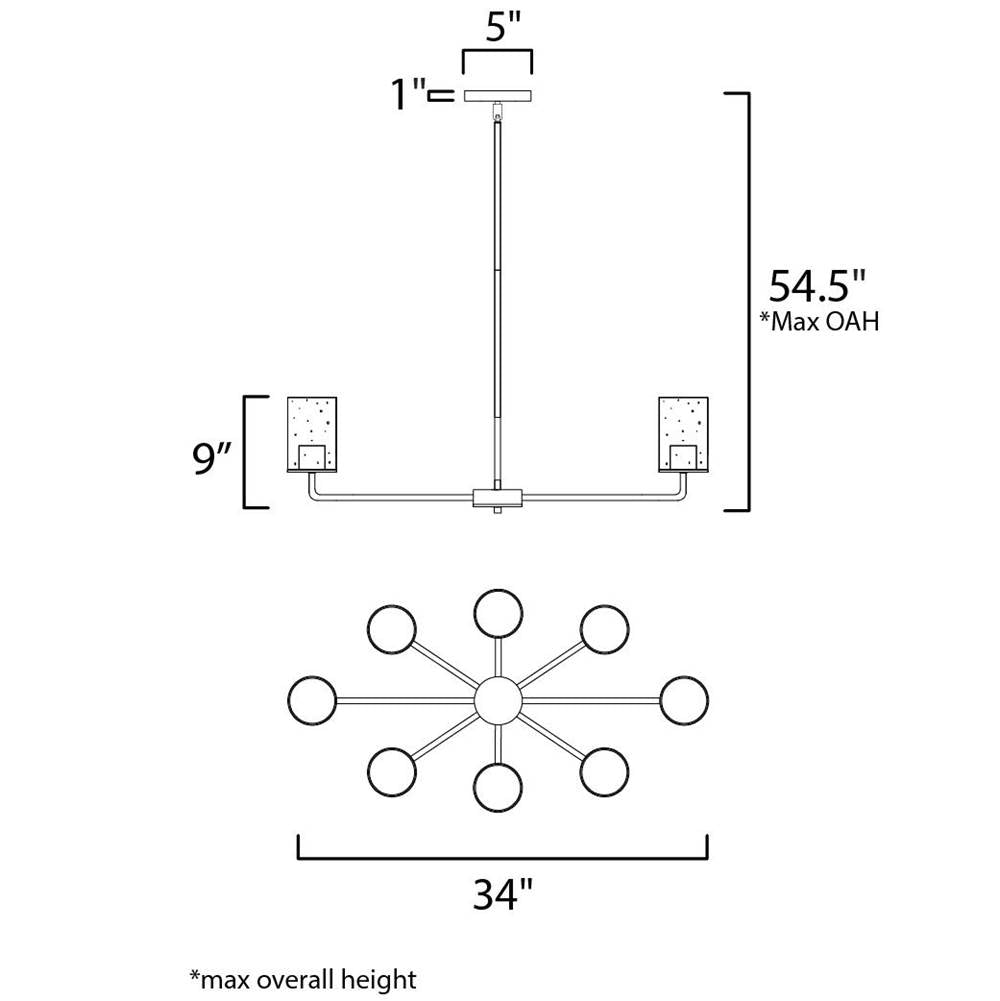 Maxim Lighting Sleek 8-light Chandelier