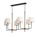 Maxim Lighting 11867OFNWD Natural Wood Bozeman 7-light Linear Chandelier Image 1