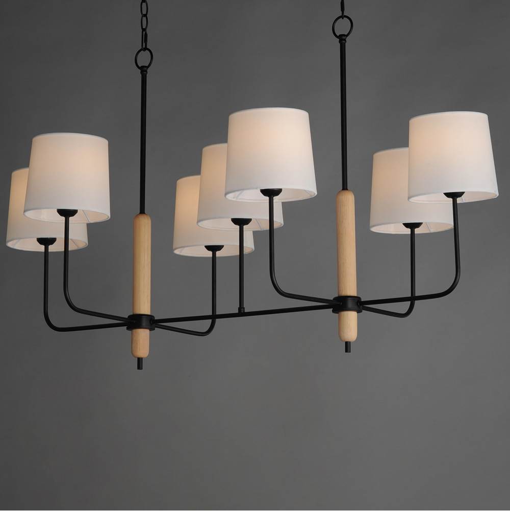 Maxim Lighting 11867OFNWD Natural Wood Bozeman 7-light Linear Chandelier Image 4