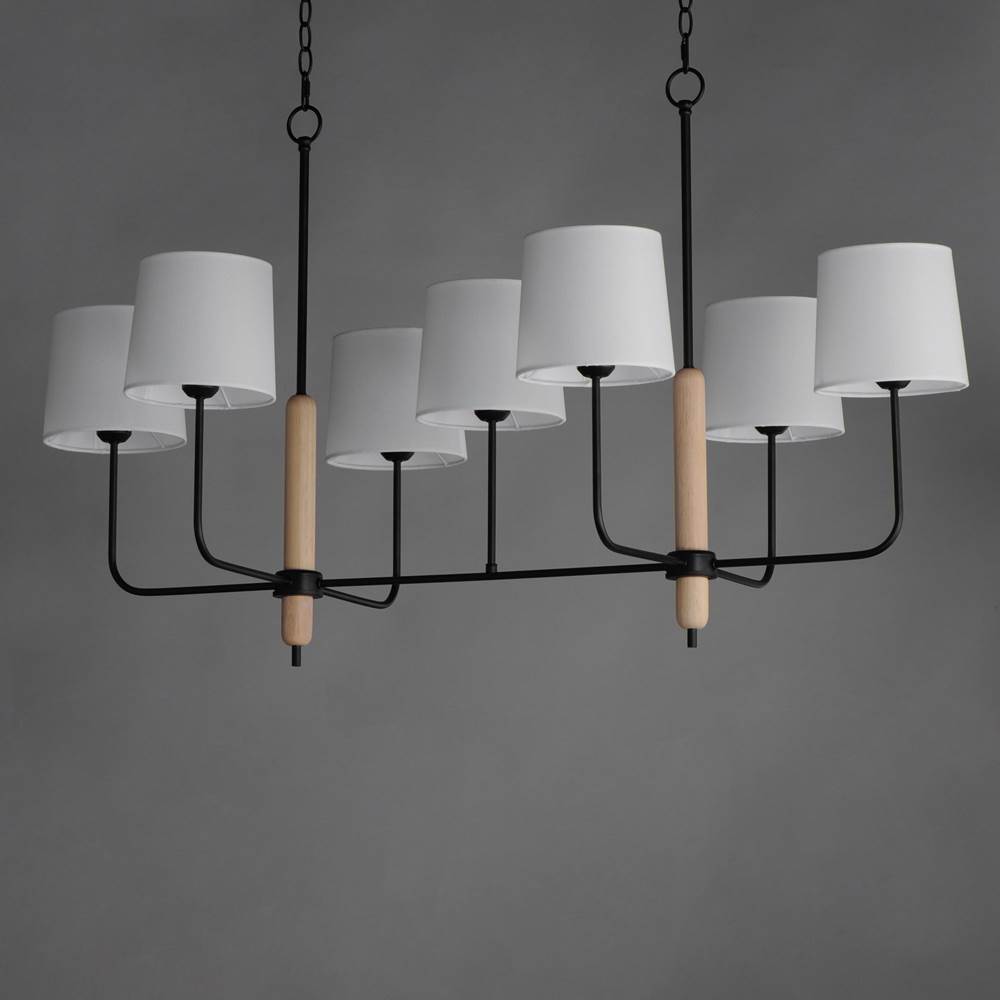 Maxim Lighting 11867OFNWD Natural Wood Bozeman 7-light Linear Chandelier Image 3