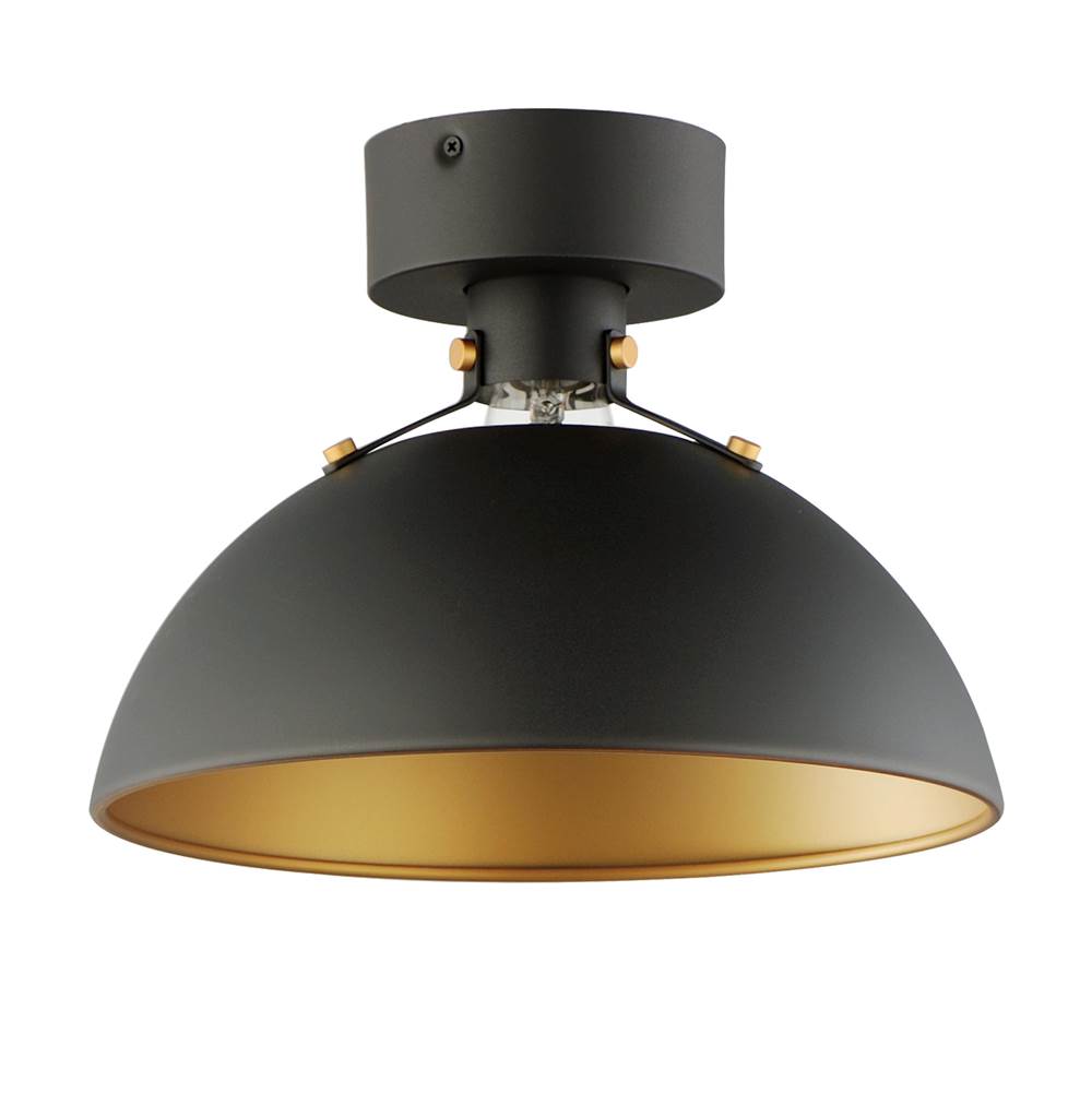 Maxim Lighting 12040ABBK Antique Brass,Black Dawn Flush Mount Image 1