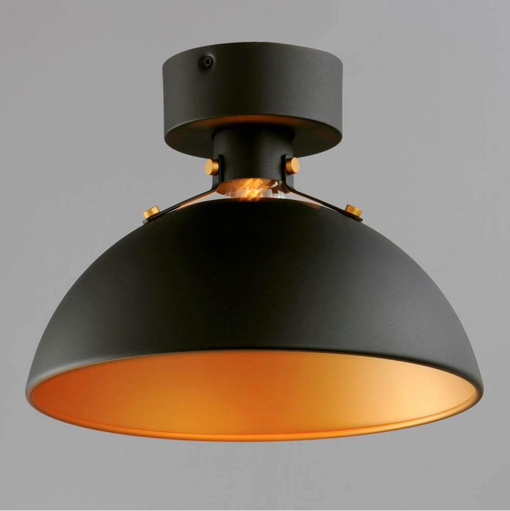 Maxim Lighting 12040ABBK Antique Brass,Black Dawn Flush Mount Image 3