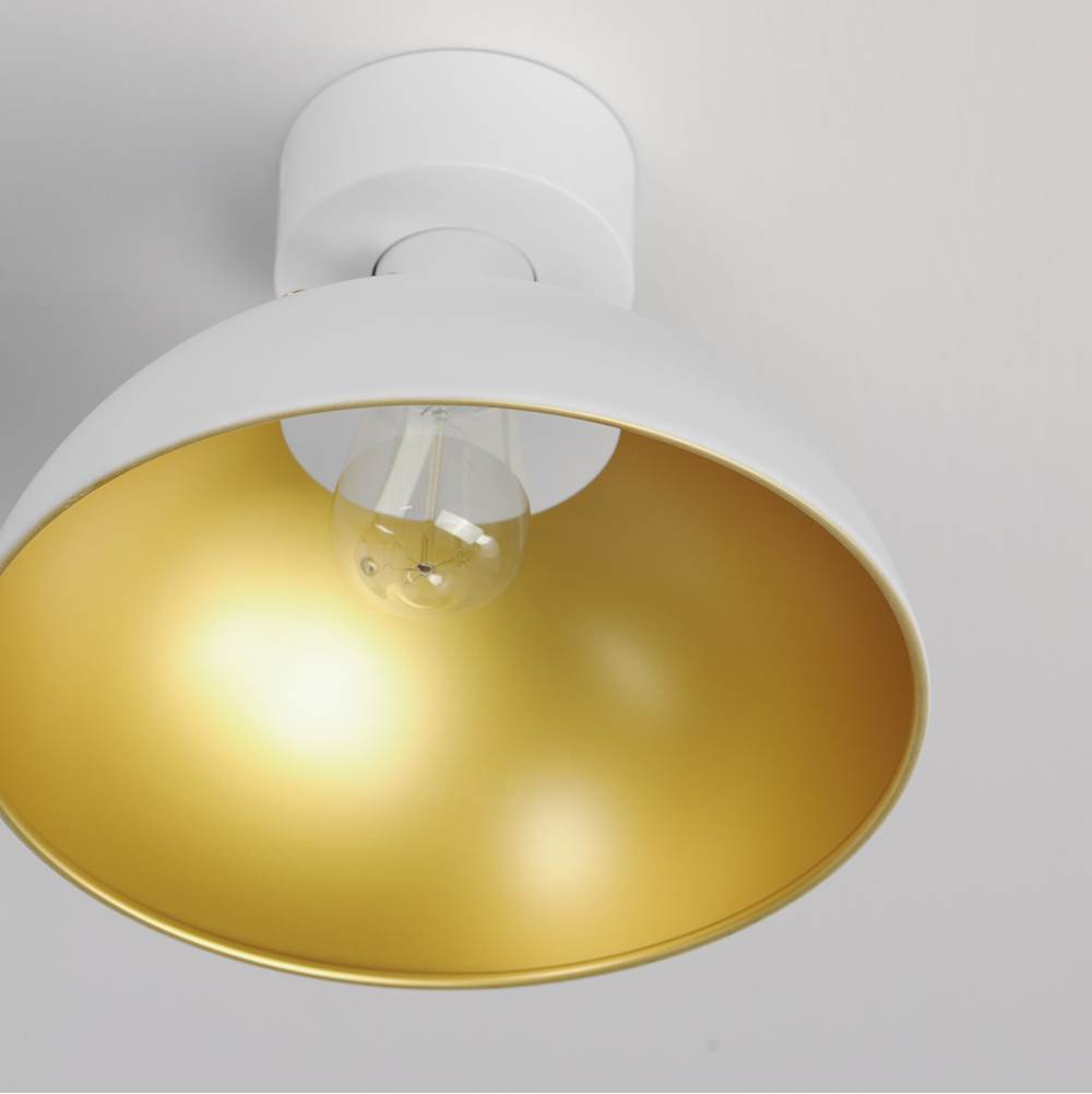Maxim Lighting 12040WTSBR White,Satin Brass Dawn Flush Mount Image 2
