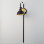 Maxim Lighting 12041ABBK Antique Brass,Black Dawn Pin Up Wall Sconce Image 2