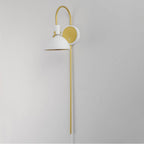 Maxim Lighting 12041WTSBR White,Satin Brass Dawn Pin Up Wall Sconce Image 2