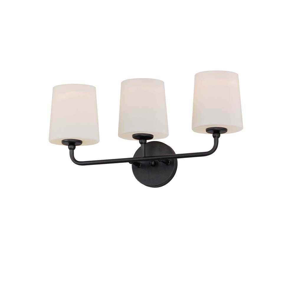Maxim Lighting 12093SWBK Black Bristol 3-light Bath Vanity Image 1