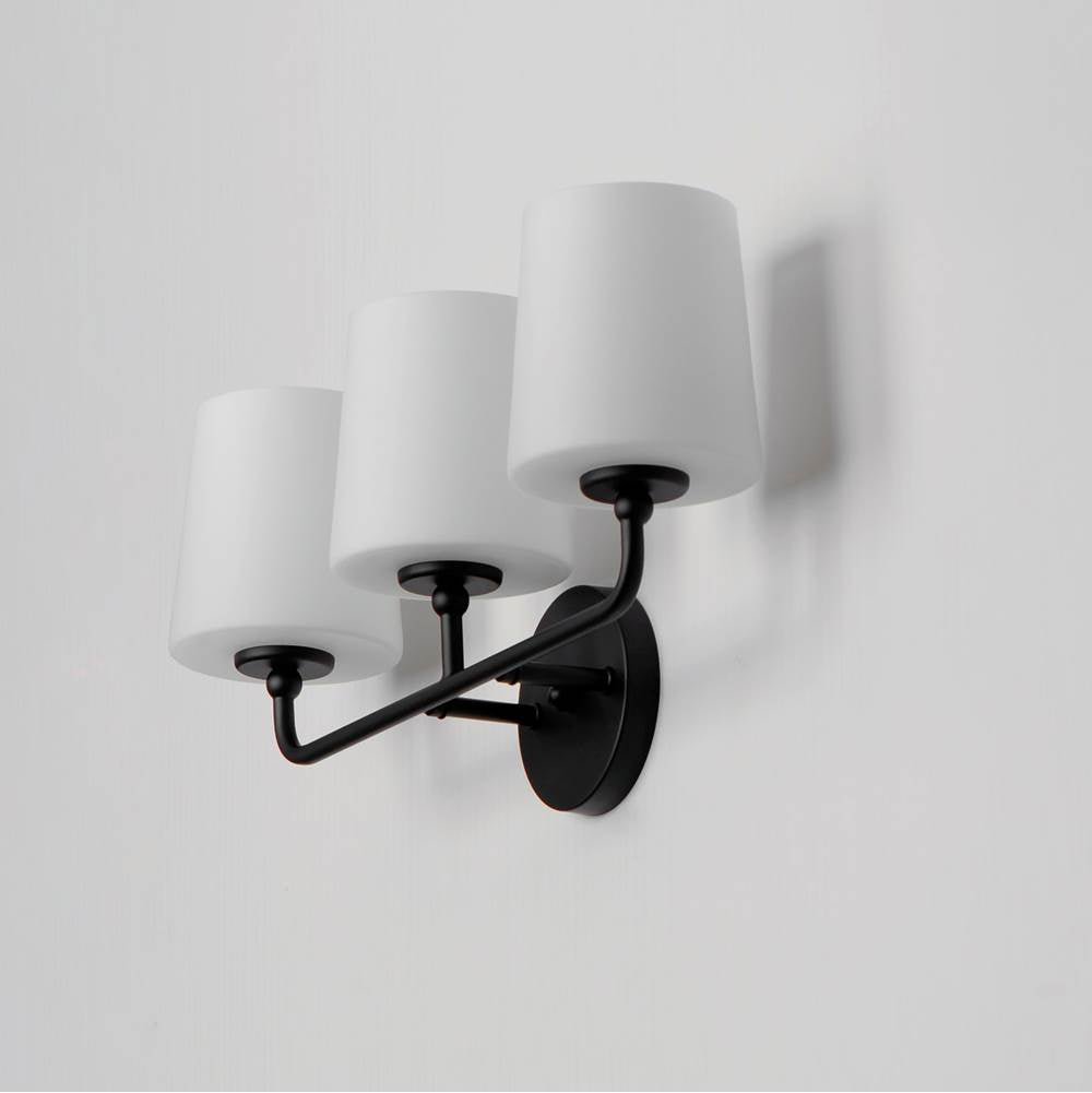 Maxim Lighting 12093SWBK Black Bristol 3-light Bath Vanity Image 2