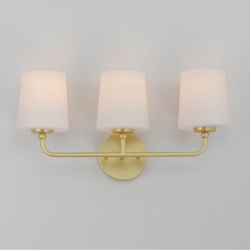 Maxim Lighting 12093SWSBR Satin Brass Bristol 3-light Bath Vanity Image 3