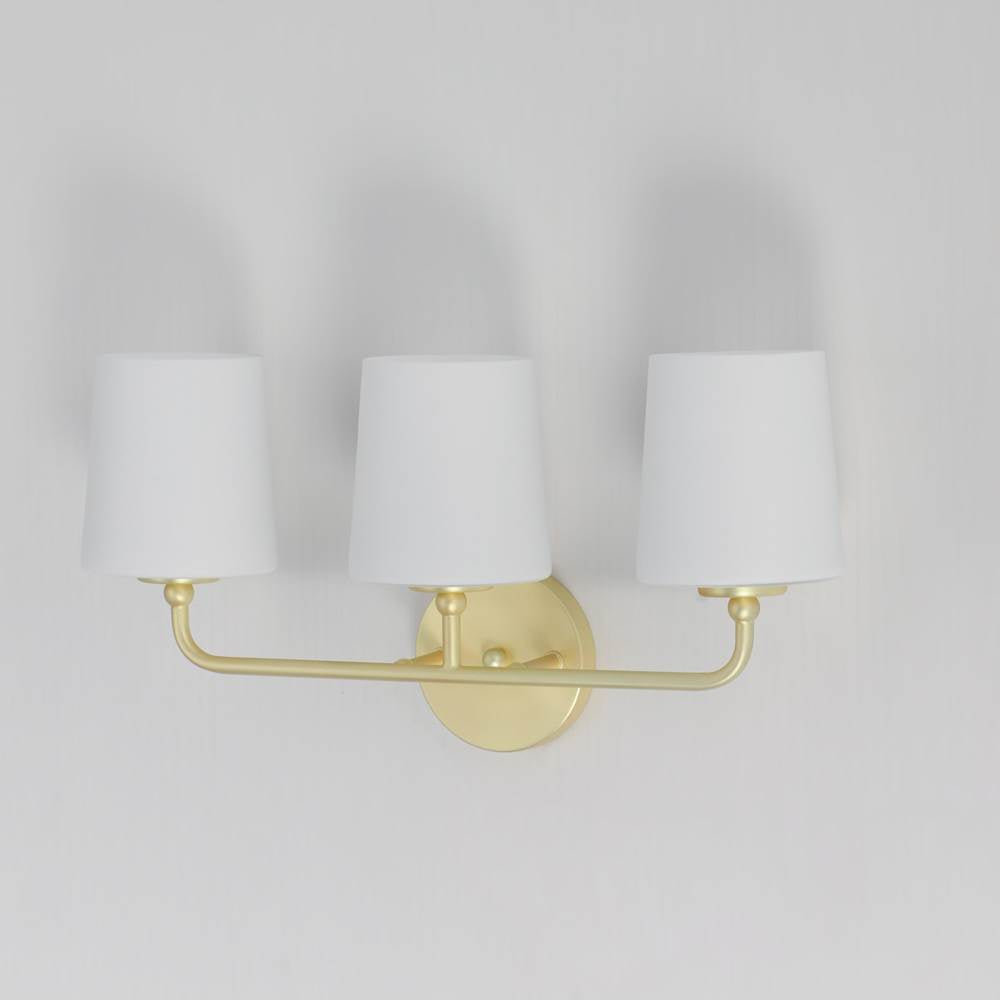 Maxim Lighting 12093SWSBR Satin Brass Bristol 3-light Bath Vanity Image 2