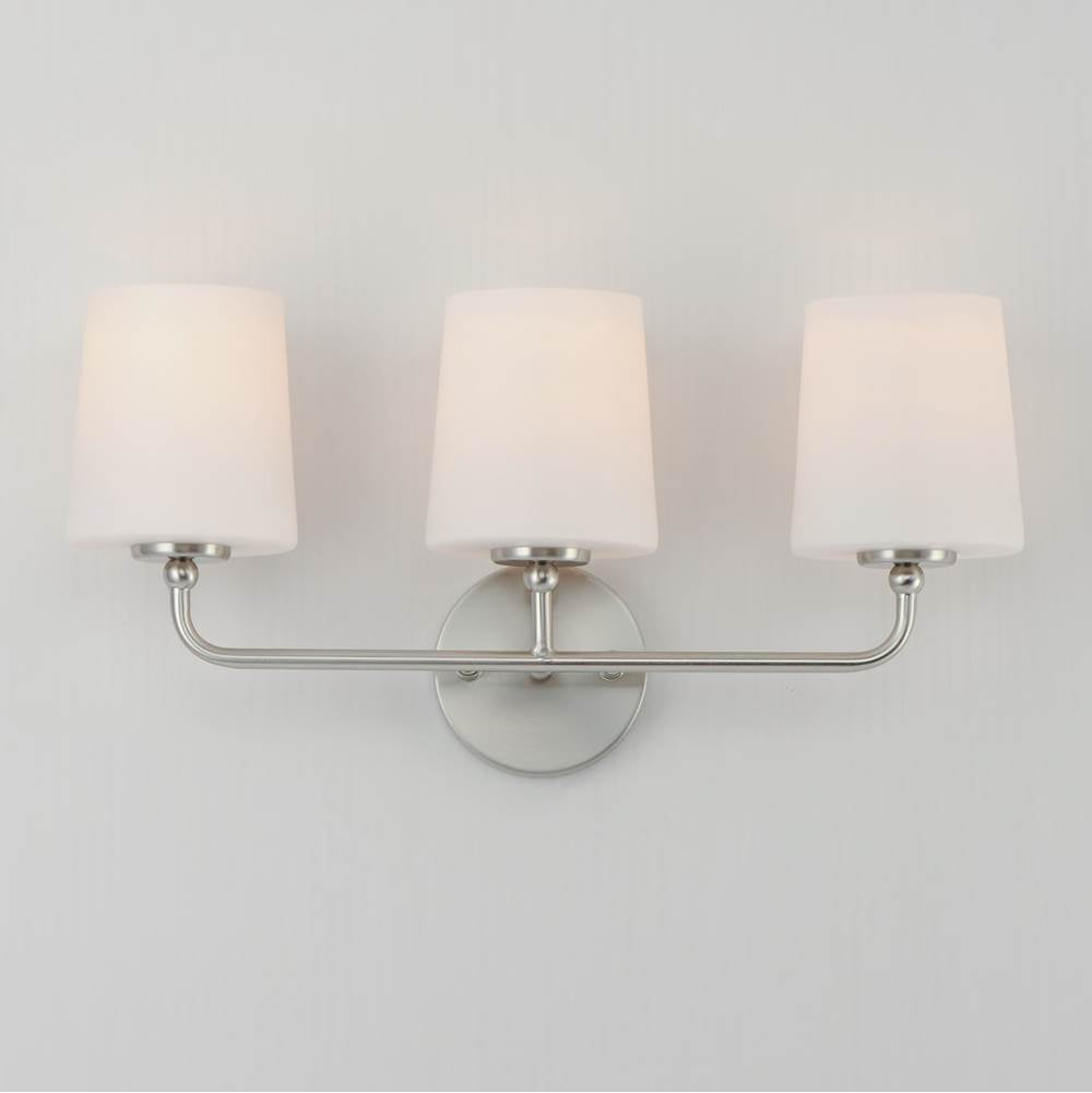 Maxim Lighting 12093SWSN Satin Nickel Bristol 3-light Bath Vanity Image 3