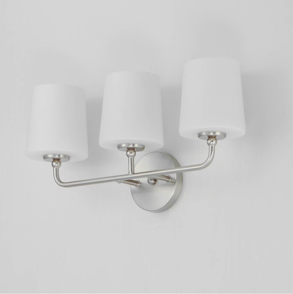Maxim Lighting 12093SWSN Satin Nickel Bristol 3-light Bath Vanity Image 2