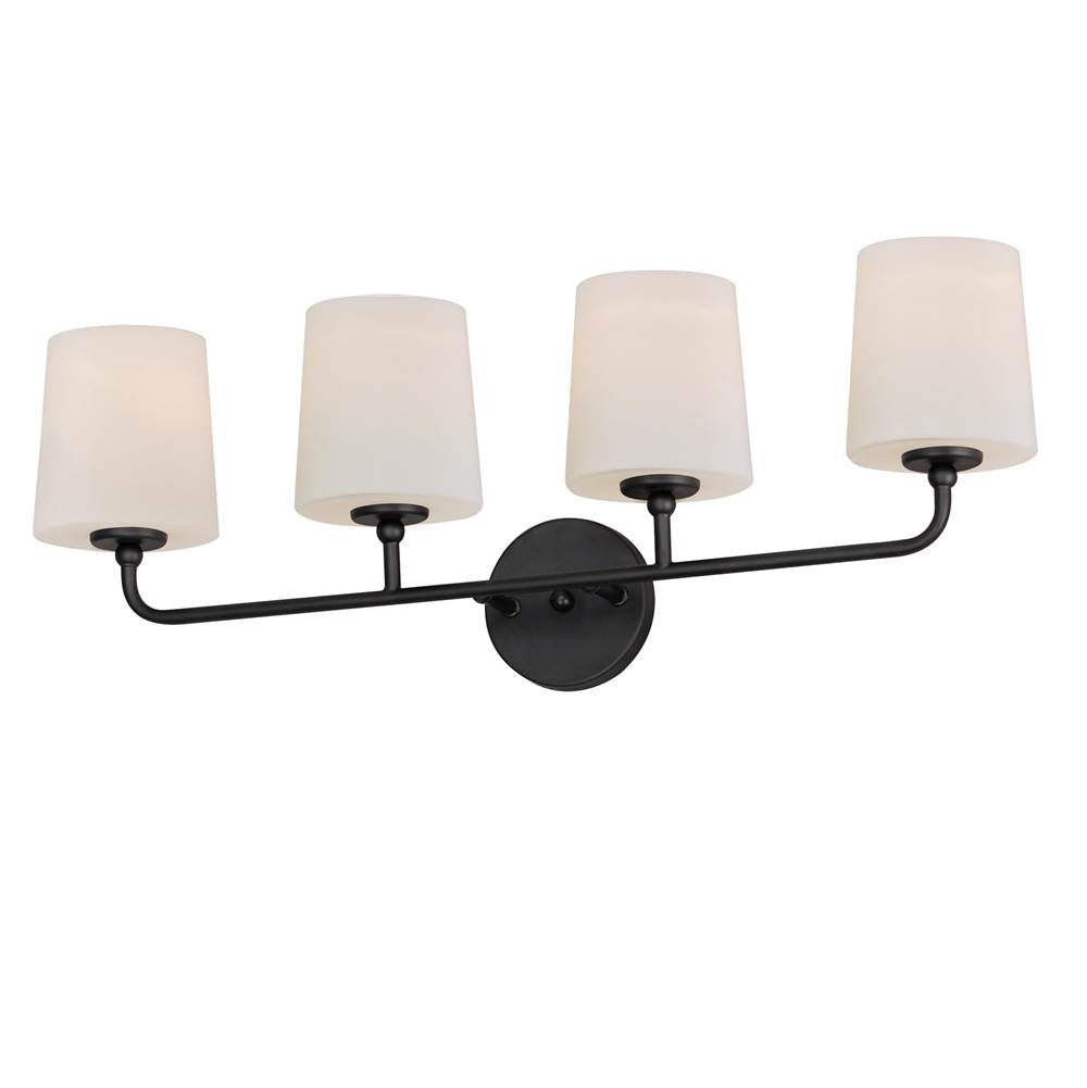 Maxim Lighting 12094SWBK Black Bristol 4-light Bath Vanity Image 1