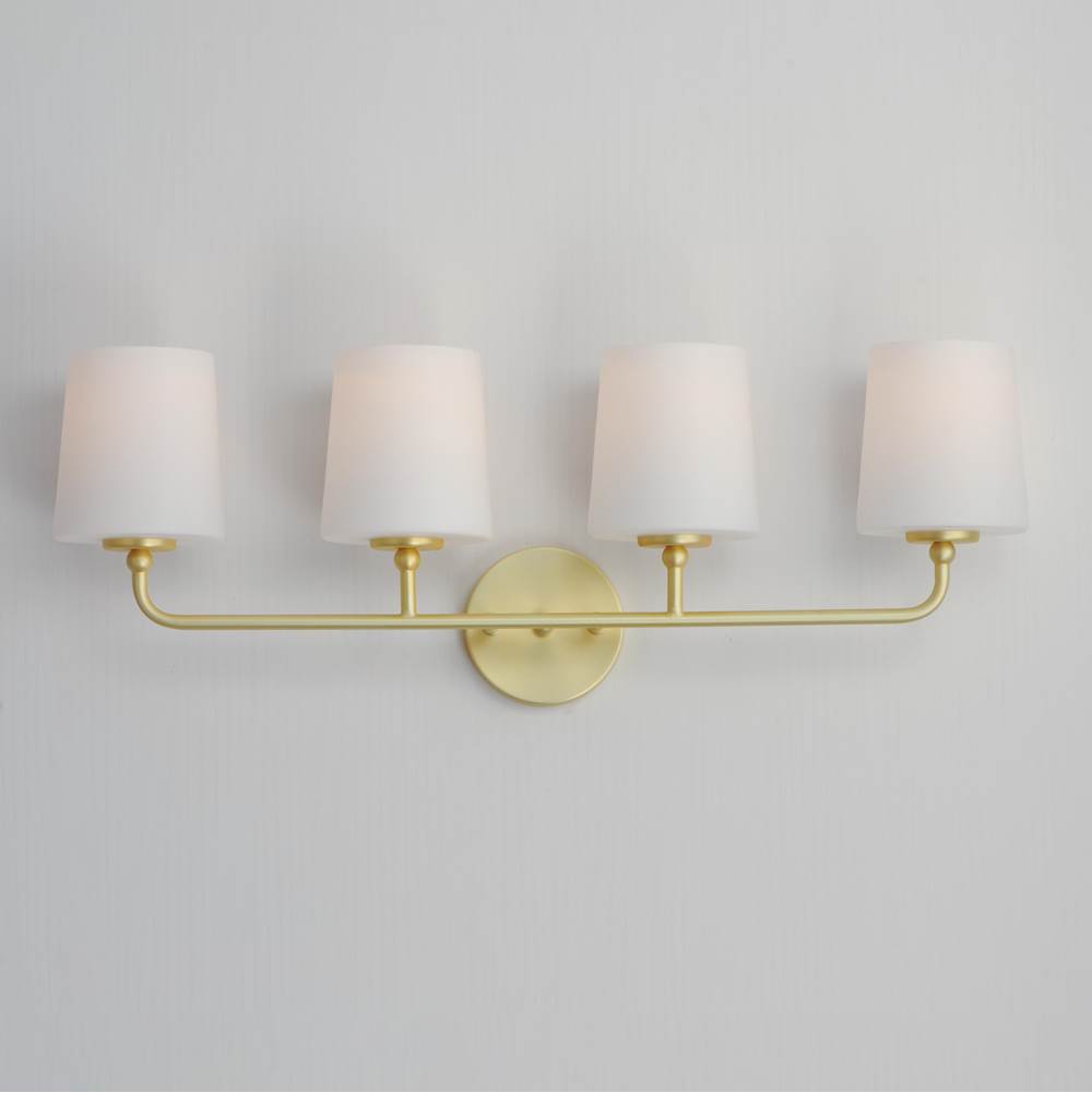 Maxim Lighting 12094SWSBR Satin Brass Bristol 4-light Bath Vanity Image 3