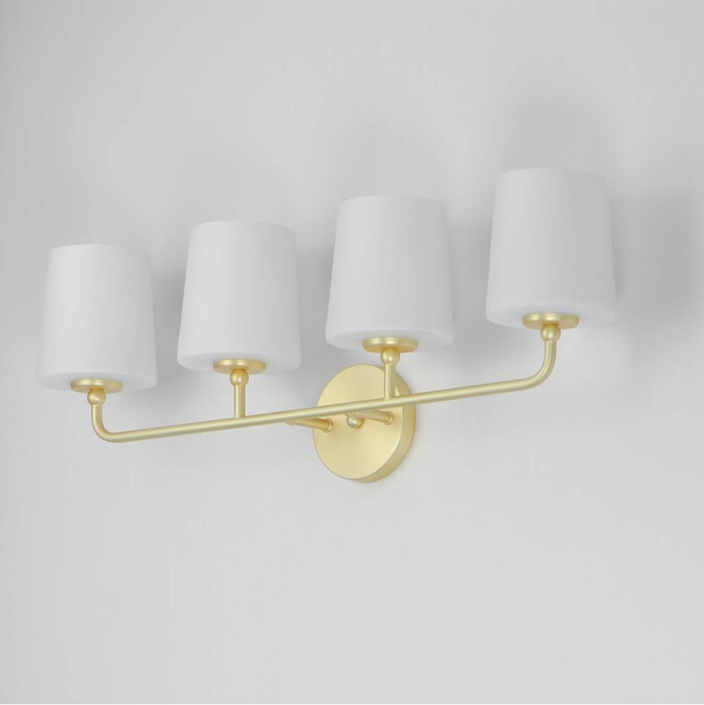 Maxim Lighting 12094SWSBR Satin Brass Bristol 4-light Bath Vanity Image 2