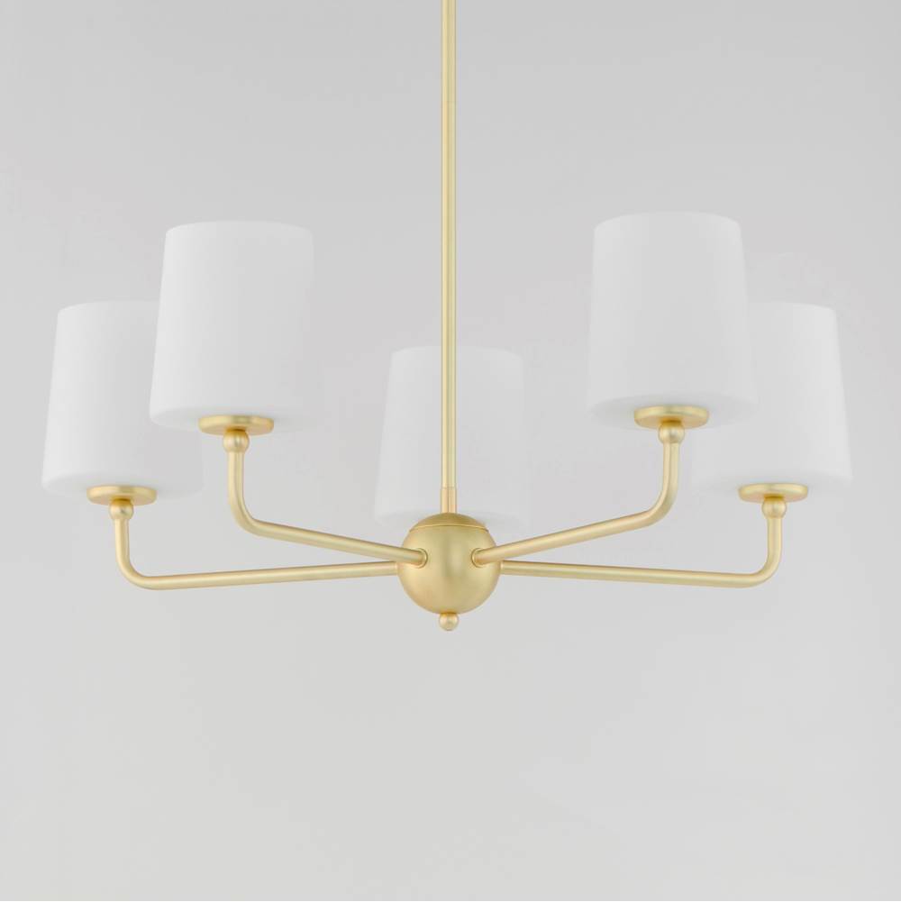 Maxim Lighting 12095SWSBR Satin Brass Bristol 5-light Chandelier Image 3