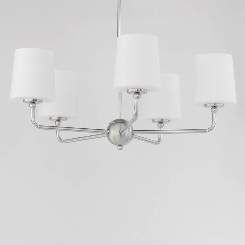 Maxim Lighting 12095SWSN Satin Nickel Bristol 5-light Chandelier Image 3
