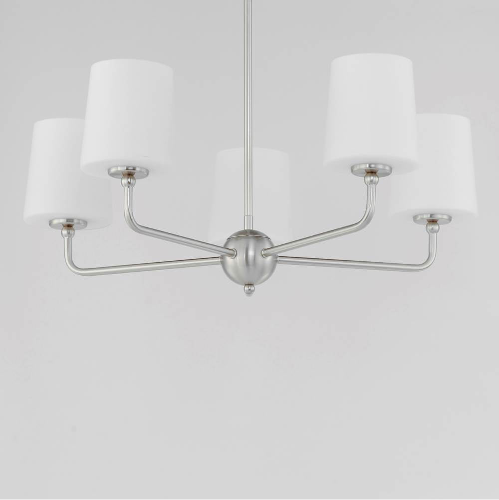 Maxim Lighting 12095SWSN Satin Nickel Bristol 5-light Chandelier Image 2