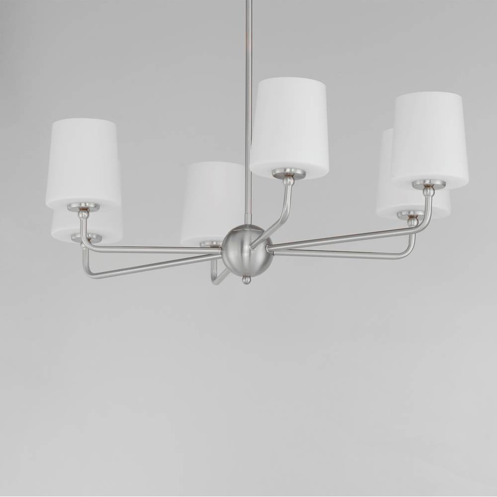Maxim Lighting 12096SWSN Satin Nickel Bristol 6-light Chandelier Image 3