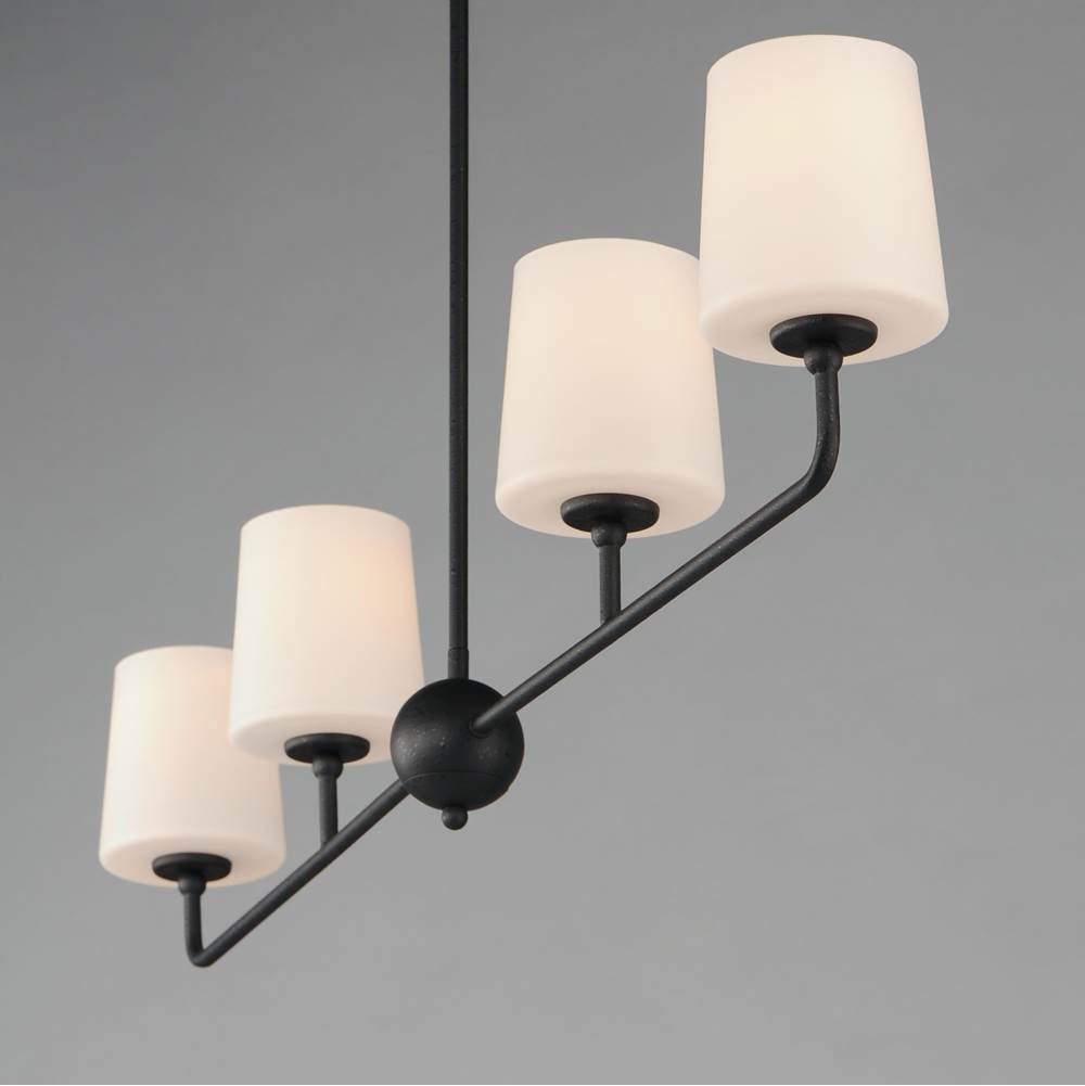 Maxim Lighting 12097SWAR Anthracite Bristol 4-light Linear Chandelier Image 2