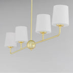 Maxim Lighting 12097SWSBR Satin Brass Bristol 4-light Linear Chandelier Image 3