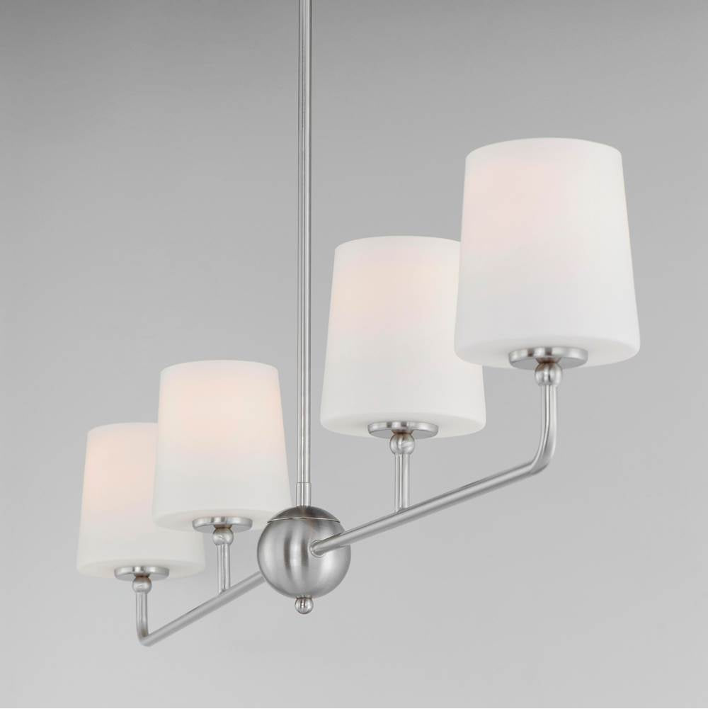 Maxim Lighting 12097SWSN Satin Nickel Bristol 4-light Linear Chandelier Image 3
