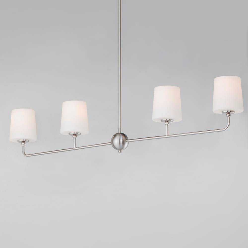 Maxim Lighting 12097SWSN Satin Nickel Bristol 4-light Linear Chandelier Image 2