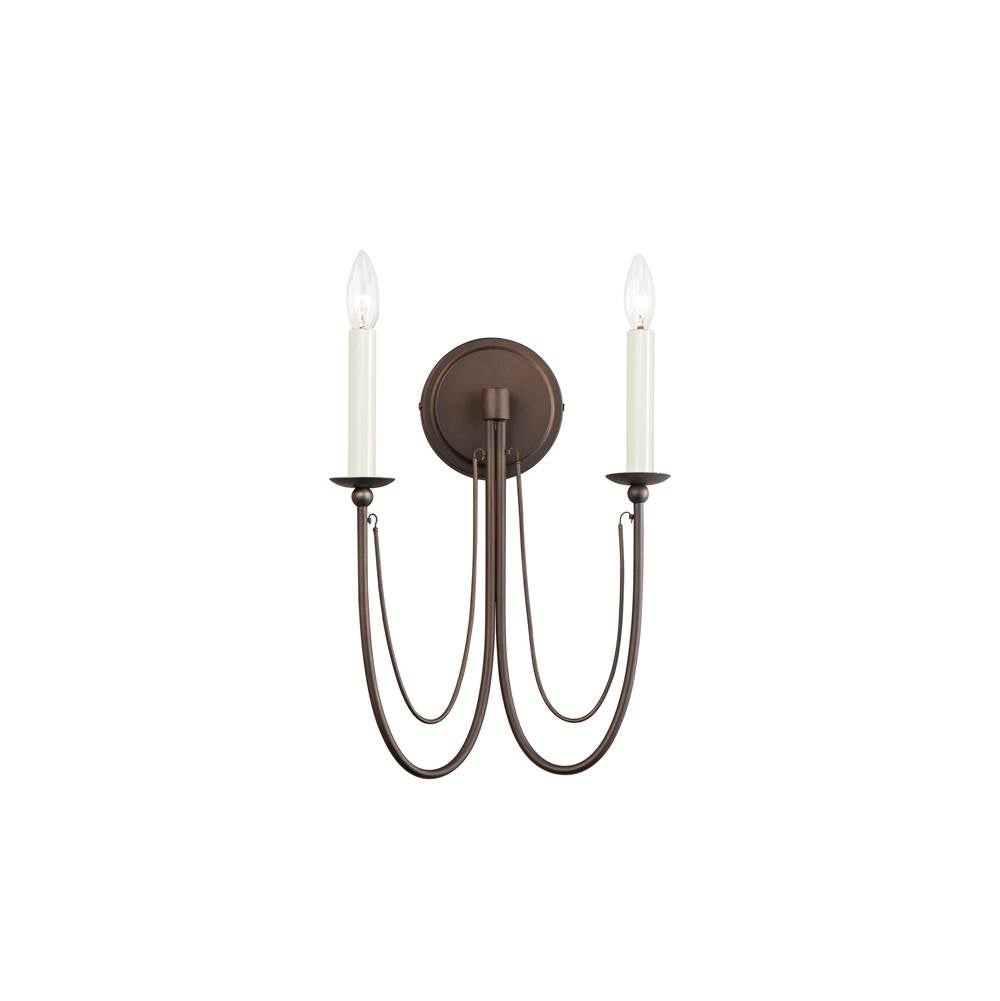 Maxim Lighting 12161CHB Chestnut Bronze Plumette 2-light Wall Sconce Image 1