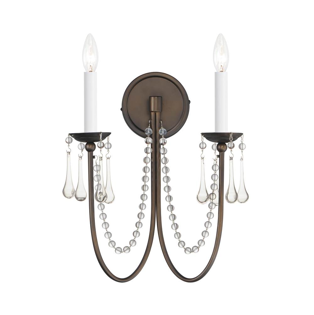 Maxim Lighting Plumette 2-light Wall Sconce W Crystal