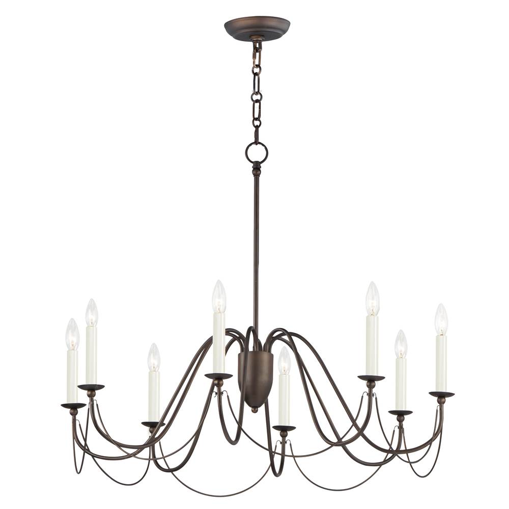 Maxim Lighting 12168CHB Chestnut Bronze Plumette 8-light Chandelier Image 1