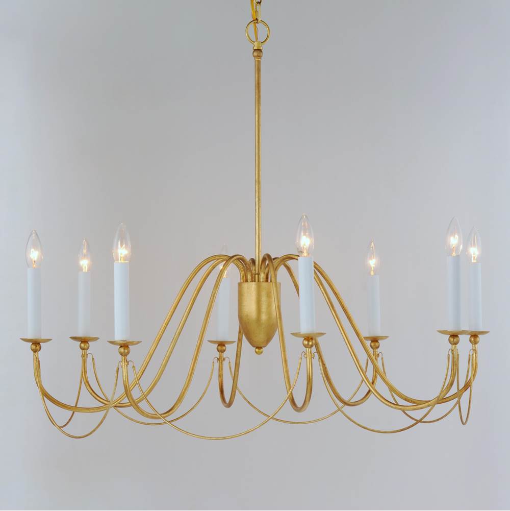 Maxim Lighting 12168GL Gold Leaf Plumette 8-light Chandelier Image 3