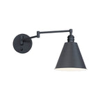 Maxim Lighting 12220BK Black Library 1-light Wall Sconce Horizontal Swing Arm Image 1