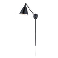 Maxim Lighting 12222BK Black Library 1-light Wall Sconce Image 1