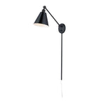 Maxim Lighting 12222BK Black Library 1-light Wall Sconce Image 1