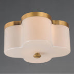 Maxim Lighting 12240WTNAB Natural Aged Brass Clover 2-light Flush Mount Image 2