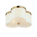 Maxim Lighting 12243OFSBR Satin Brass Clover 3-light Flush Mount Image 1