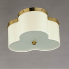 Maxim Lighting 12243OFSBR Satin Brass Clover 3-light Flush Mount Image 4