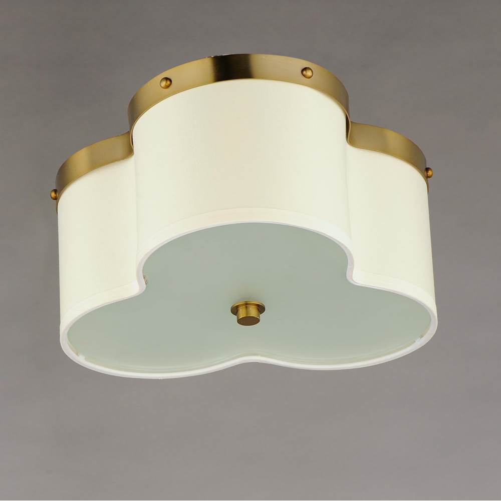 Maxim Lighting 12243OFSBR Satin Brass Clover 3-light Flush Mount Image 4
