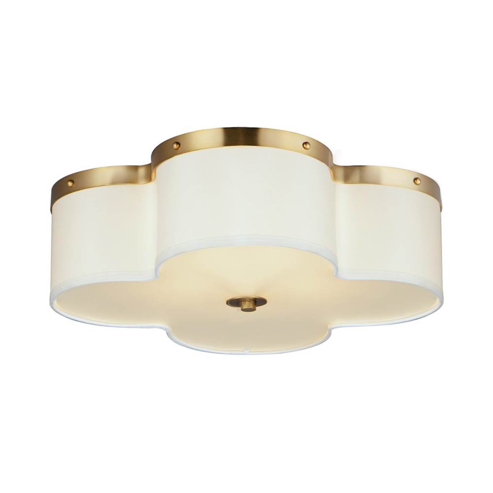 Maxim Lighting 12244OFSBR Satin Brass Clover 4-light Flush Mount Image 1