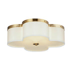 Maxim Lighting 12244OFSBR Satin Brass Clover 4-light Flush Mount Image 1