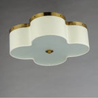 Maxim Lighting 12244OFSBR Satin Brass Clover 4-light Flush Mount Image 3