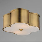 Maxim Lighting 12247WTNAB Natural Aged Brass Clover 2-light Flush Mount Image 3