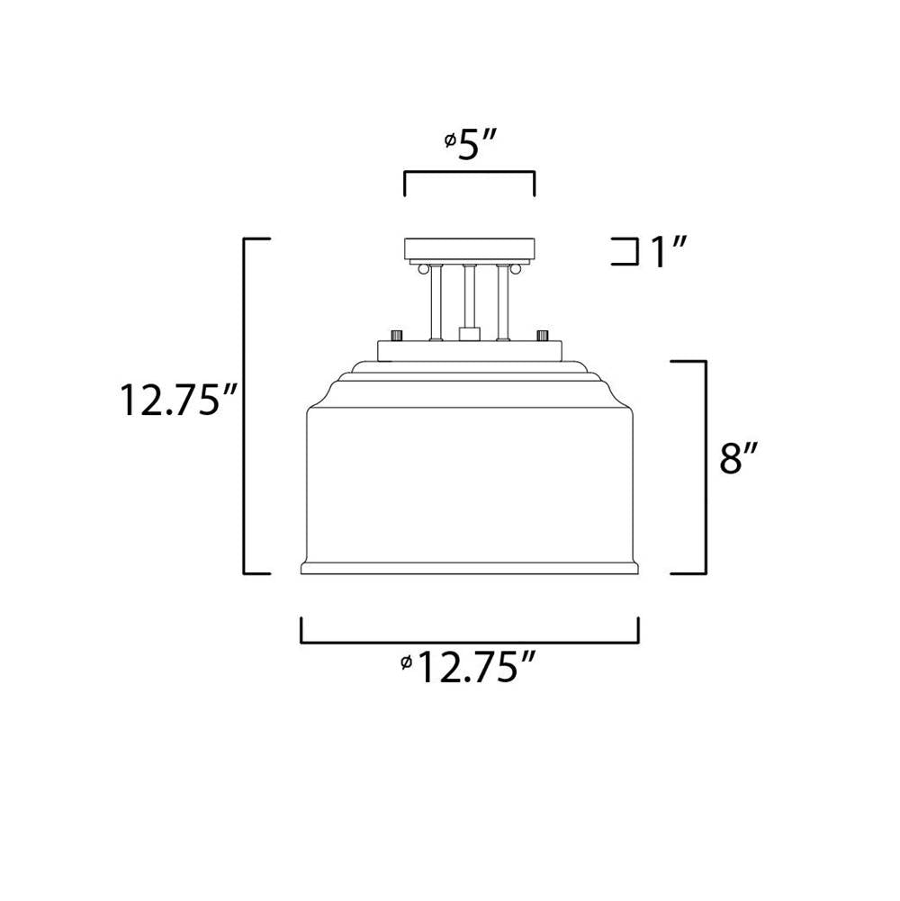 Maxim Lighting Acadia 3-light Semi-flush Mount