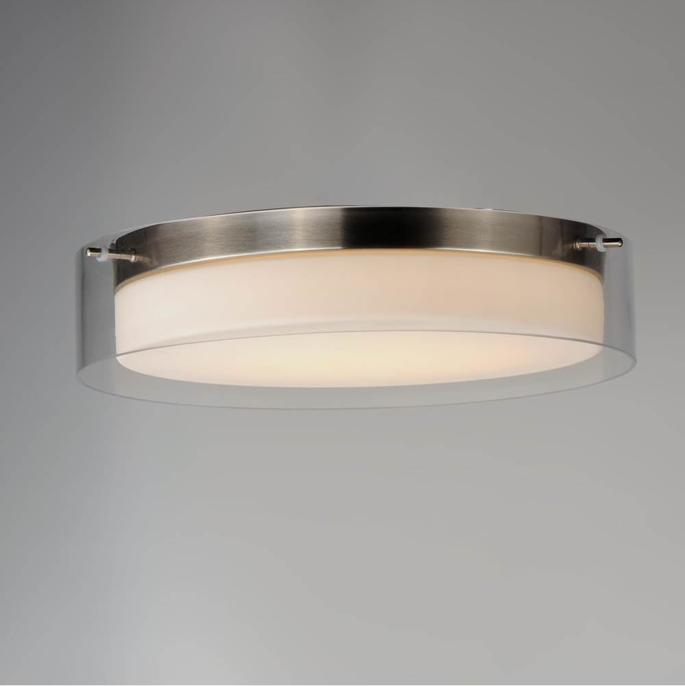 Maxim Lighting 12286CLSWSN Satin Nickel Duo 20'' Round Led Flush Mount Image 3