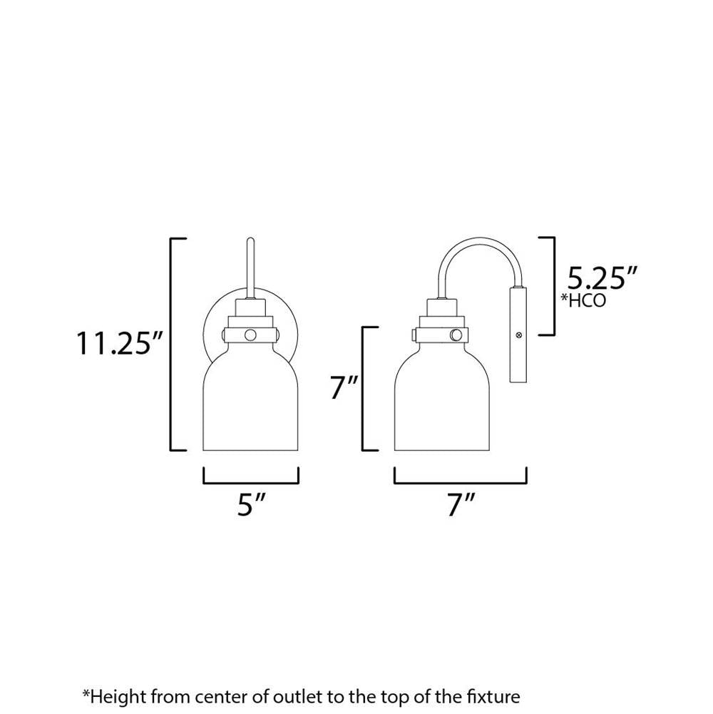 Maxim Lighting 12331WTPC Polished Chrome Milk 1-light Sconce Image 2